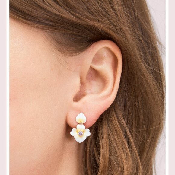 Kate Spade Precious Pansy Drop Earrings - Picture 5 of 6